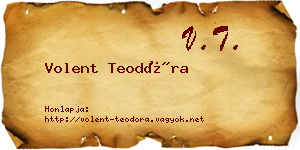 Volent Teodóra névjegykártya